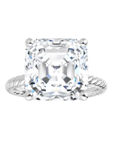 Women's Elegant Roped Solitaire Ring