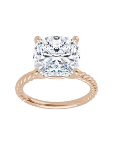 Women's Elegant Roped Solitaire Ring