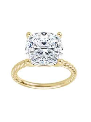 Women's Elegant Roped Solitaire Ring